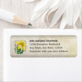 D pour Étiquettes de adresse de monogrammes de jon (En situation)