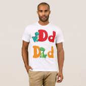 D Pour T-shirt Dinosaur Mens (Devant entier)