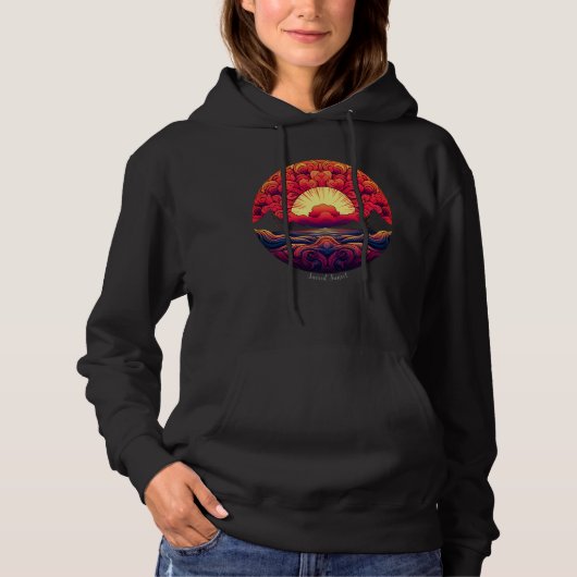 D pullover à capuche pour femmes (Devant)