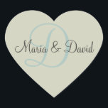 D Stickers cardiaques monogrammes | Enveloppes<br><div class="desc">D Stickers cardiaques monogrammes | Envelope Phoque Couleur de sable Coeur avec coloration patinée vert monogramme et nom chocolat. Parfait pour le dos de vos enveloppes de faire-part de mariage ou vendre les enveloppes de date. Vous pouvez également les appliquer au dos des enveloppes de cartes de remerciements et les...</div>