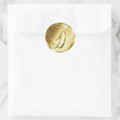 D Stickers d'enveloppe d'or Monogram Faux (Sac)