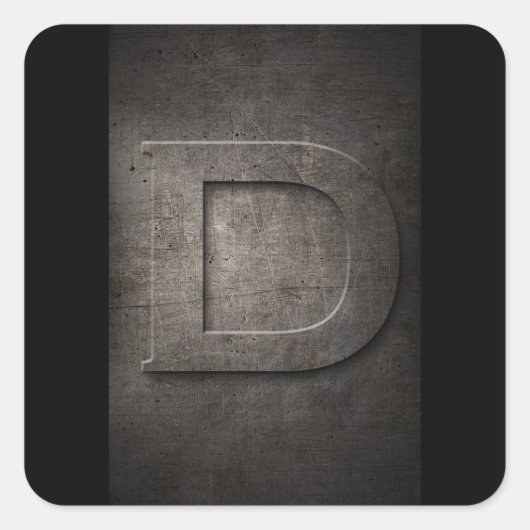 D Stickers Monogramme métallique (Devant)