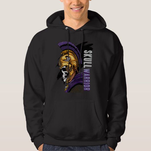 D sweat à capuche Skull Warrior (Devant)
