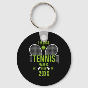 D Tennis Geboortejaar Naam Verjaardag Sleutelhanger