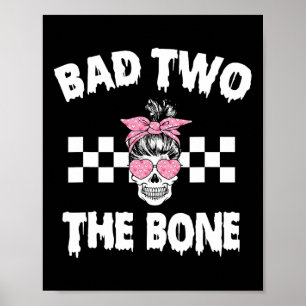 D Twee De Bone Verjaardag 2e Halloween 2 jaar oud Poster