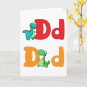 D voor dinosaurus Wenskaarten Kaart (Gele Bloem)