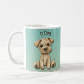 D voor Hond: Schattige Kinderen Design Mok (Links)