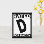 D voor papa grappige vaders dag kaart (Gele Bloem)