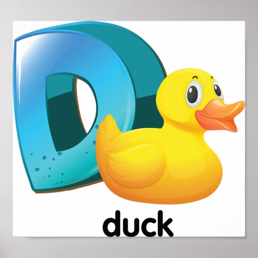 D voor Poster van de Duck (Voorkant)