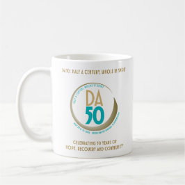 DA50 Worldwide Virtual Convention Mug in Gold/Teal Koffiemok