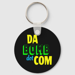 Da Bomb dot com Novelty Funny Retro 90 Sleutelhanger