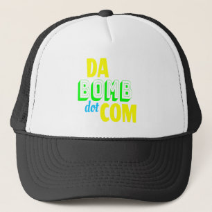 Da Bomb dot com Novelty Funny Retro 90 Trucker Pet