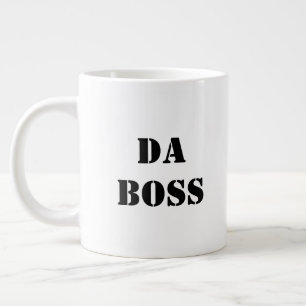 Da Boss Funny Bedrijfsmanager Novelty Extra Grote Beker