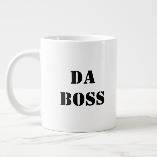 Da Boss Funny Bedrijfsmanager Novelty Extra Grote Beker (Links)
