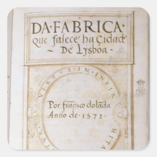 Da Fabrica que falha Cidade de Lysboa" Vierkante Sticker