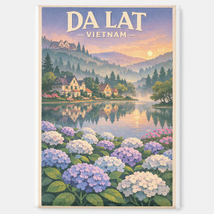 Da Lat-stad, Vietnam, in een klassieke retro-stijl Magneet