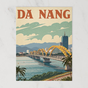 Da Nang Drakenbrug in gestileerde kunst Briefkaart