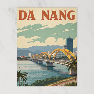 Da Nang Drakenbrug in gestileerde kunst Briefkaart