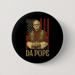 Da Paus Leo XIV Nieuwe Paus Grappig Humor Mannen V Ronde Button 5,7 Cm