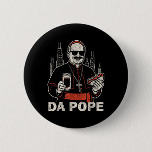 Da Pope uit Amerika Chicago Paus Leo XIV Grappig V Ronde Button 5,7 Cm