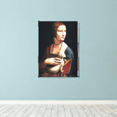 Da Vinci - De dame met de hermelijn Canvas Afdruk (Insitu (Houten vloer))