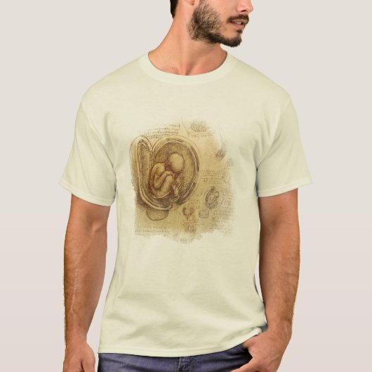 da Vinci - Embryo Sketch T-shirt (Voorkant)