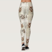 Da Vinci Fetus Tekeningen Leggings (Achterkant)