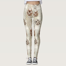 Da Vinci Fetus Tekeningen Leggings