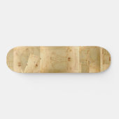 Da Vinci Fine Art Tekening Vitruviaans Man "Opruim Skateboard (Horizontaal)