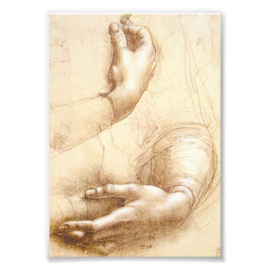 Da Vinci Hands Foto Afdruk (Voorkant)