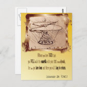 Da Vinci Helikopter 🚁✨ Budget Special Briefkaart (Voorkant / Achterkant)