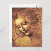 Da Vinci La Scapigliata Briefkaart (Voorkant / Achterkant)
