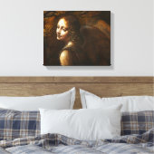 Da Vinci Maagd van de Rocks Angel Canvas Wrap (Insitu (Slaapkamer))