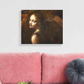 Da Vinci Maagd van de Rocks Angel Canvas Wrap (Insitu (Woonkamer))