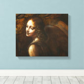 Da Vinci Maagd van de Rocks Angel Canvas Wrap Afdruk (Insitu (Houten vloer))