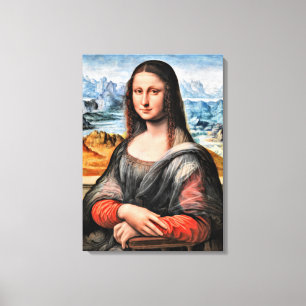 Da Vinci - Mona Lisa, wereldberoemd schilderij Canvas Afdruk