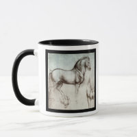 Da Vinci Paard Studie Renaissance Schets Schets Sc