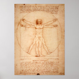 Da Vinci’s Vitruviaanse Man (1487) Poster