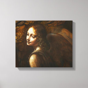 Da Vinci Virgin van de Rocks Angel Canvas Wrap Afdruk