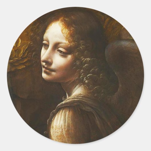 Da Vinci Virgin van de Rocks Angel Stickers (Voorkant)