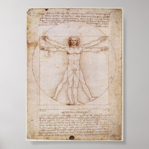 Da Vinci:Vitruviaans Man Poster