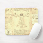 Da Vinci Vitruvian Collage Muismat (Met muis)