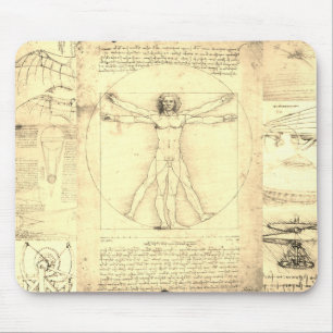 Da Vinci Vitruvian Collage Muismat