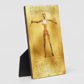 Da Vinci Vitruvian Gold Robot Fotoplaat (Zijkant)