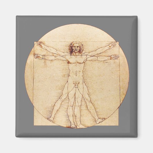 Da Vinci Vitruvian Man Magneet (Voorkant)