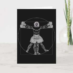 Da Vinci Vitruvian Man Muay Thai Mma Straat Fight Kaart