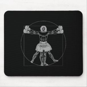Da Vinci Vitruvian Man Muay Thai Mma straatgevecht Muismat