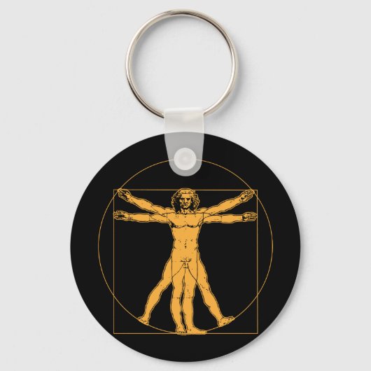 Da Vinci Vitruvian Man Sleutelhanger (Voorkant)