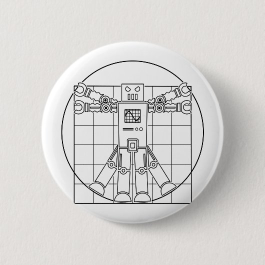 Da Vinci Vitruvian Robot Button (Voorkant)
