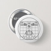 Da Vinci Vitruvian Robot Button (Voorkant /achterkant)